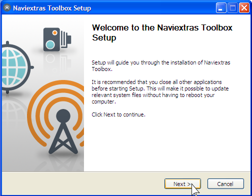 how to use naviextras toolbox